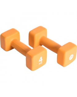 Pure2Improve P2I201420 Dumbbells, 2 pcs, 4 kg, Orange, Neoprene