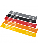 Pure2Improve Resistance Bands Set of 5 Black, Grey, Orange, Red, Yellow, Foam, Rubber