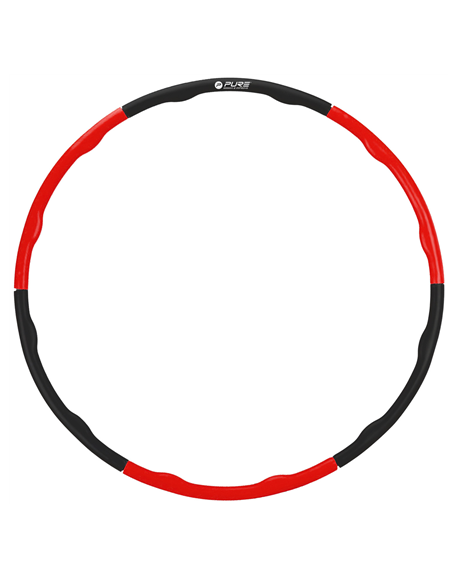 Pure2Improve Hula Hoop Black/Red, Foam, PP (Polypropylene)