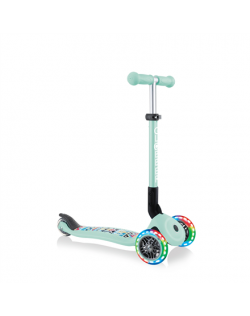 Globber Junior Foldable Fantasy Lights Scooter, Mint