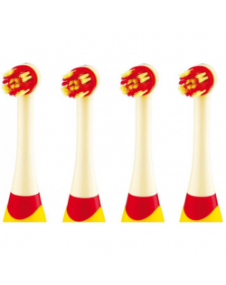 ETA Toothbrush replacement For kids, Heads, Number of brush heads included 4, Yellow/ Red
