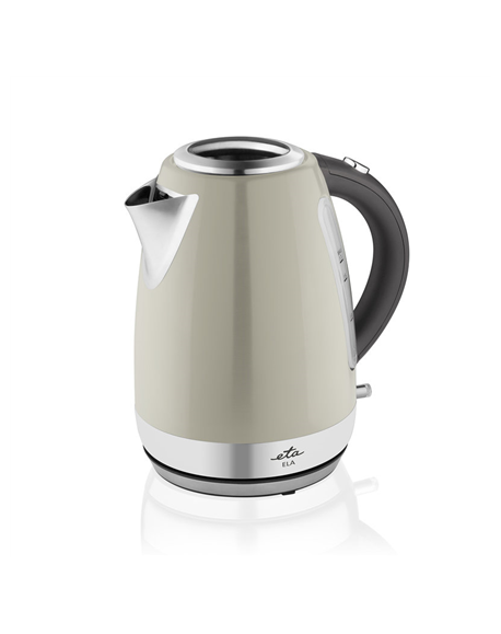 ETA Kettle Ela Standard, Stainless steel, Cream, 2100 W, 360° rotational base, 1.7 L