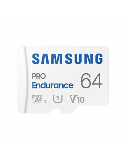 Samsung PRO Endurance MB-MJ64KA/EU 64 GB, MicroSD Memory Card, Flash memory class U1, V10, Class 10, SD adapter