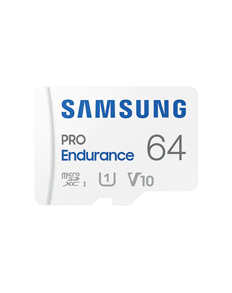 Samsung PRO Endurance MB-MJ64KA/EU 64 GB, MicroSD Memory Card, Flash memory class U1, V10, Class 10, SD adapter