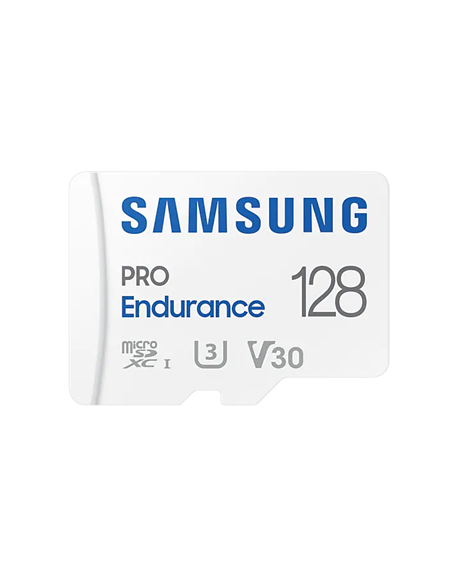 Samsung PRO Endurance MB-MJ128KA/EU 128 GB, MicroSD Memory Card, Flash memory class U3, V30, Class 10, SD adapter