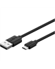 Goobay Micro USB charging and sync cable 46800 Black, USB 2.0 micro male (type B), USB 2.0 male (type A)