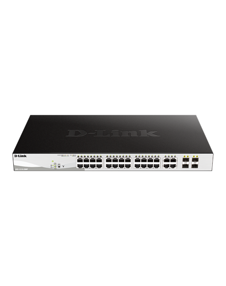 D-Link Switch DGS-1210-28MP Web Management, Rack mountable, 1 Gbps (RJ-45) ports quantity 24, SFP ports quantity 4, PoE/Poe+ por