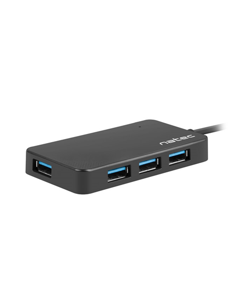 Natec USB 3.0 HUB, Silkworm, 4-Port, Black
