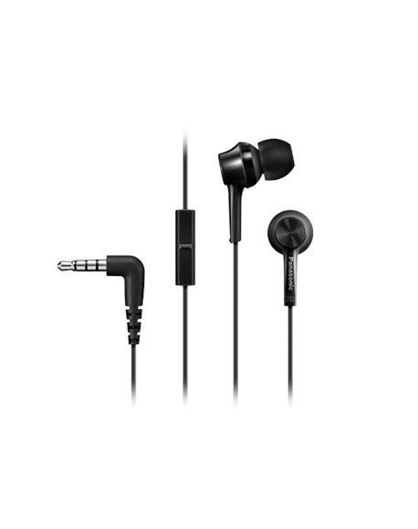 Panasonic Canal type RP-TCM115E-K In-ear, 3.5mm (1/8 inch), Microphone, Black,