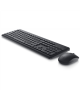 Dell Keyboard and Mouse KM3322W Keyboard and Mouse Set, Wireless, Batteries included, US, Black