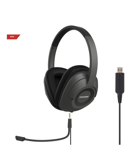 Koss Headphones SB42 USB Headband/On-Ear, USB, Microphone, Black/Grey,