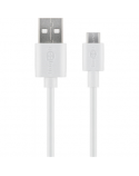 Goobay Micro USB charging and sync cable 43837 White, USB 2.0 micro male (type B), USB 2.0 male (type A)