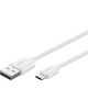 Goobay Micro USB charging and sync cable 43837 White, USB 2.0 micro male (type B), USB 2.0 male (type A)