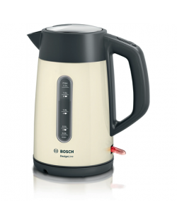 Bosch Kettle TWK4P437 Electric, 2400 W, 1.7 L, Stainless steel, Beige