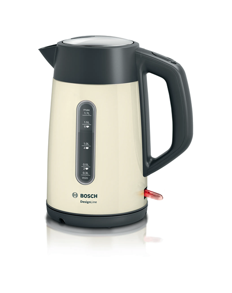 Bosch Kettle TWK4P437 Electric, 2400 W, 1.7 L, Stainless steel, Beige