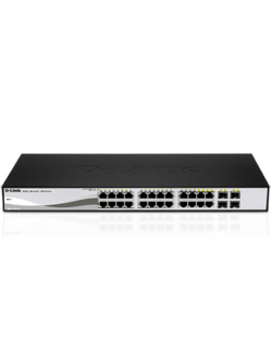 D-LINK DGS-1210-20, Gigabit Smart Switch with 16 10/100/1000Base-T ports and 4 Gigabit MiniGBIC (SFP) ports, 802.3x Flow Control