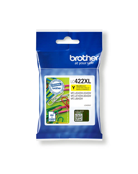 Brother LC422XLY Ink Cartridge, Yellow