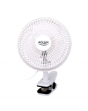 Adler Fan with clip AD 7301 Table Fan, Number of speeds 2, 30 W, Diameter 15 cm, White