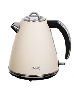 Adler Kettle AD 1343c Electric, 2200 W, 1.5 L, Stainless steel, 360° rotational base, Creme
