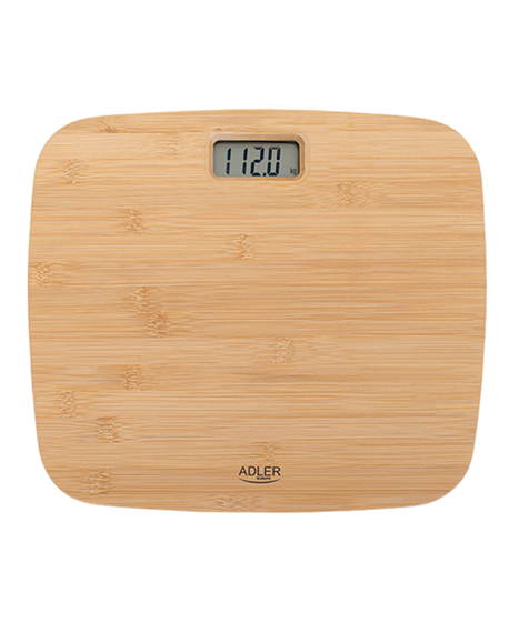 Adler Bathroom Bamboo Scale AD 8173 Maximum weight (capacity) 150 kg, Accuracy 100 g