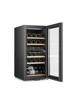 Adler Wine Cooler AD 8080 Energy efficiency class G, Free standing, Bottles capacity 24, Cooling type Compressor, Black