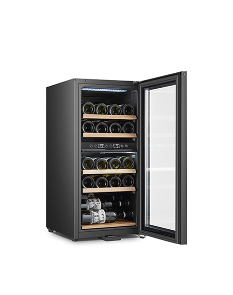 Adler Wine Cooler AD 8080 Energy efficiency class G, Free standing, Bottles capacity 24, Cooling type Compressor, Black