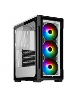 Corsair Tempered Glass Smart Case iCue 220T RGB Side window, White, Mid-Tower, Power supply included No