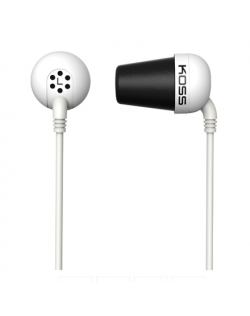 Koss Plug In-ear, 3.5 mm, White, Noice canceling,