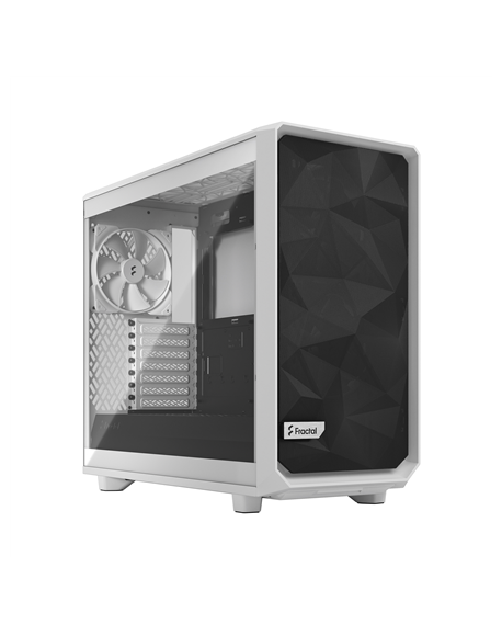 Fractal Design Meshify 2 Lite TG Clear White, E-ATX, Power supply included No