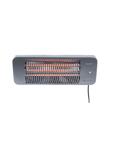SUNRED Heater LUG-2000W, Lugo Quartz Wall Infrared, 2000 W, Grey