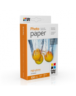 ColorWay Photo Paper PG2601004R Glossy, White, 10 x 15 cm, 260 g/m²