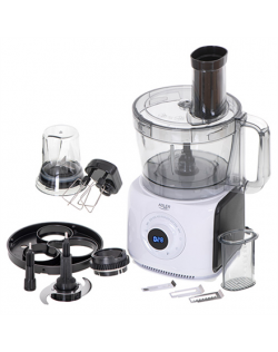 Adler LCD Food Processor 12in1 AD 4224 1000 W, Bowl capacity 3.5 L, Number of speeds 7, White/Black