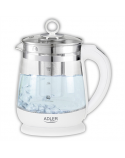 Adler Kettle AD 1299 Electric, 2200 W, 1.5 L, Glass/Stainless steel, 360° rotational base, White