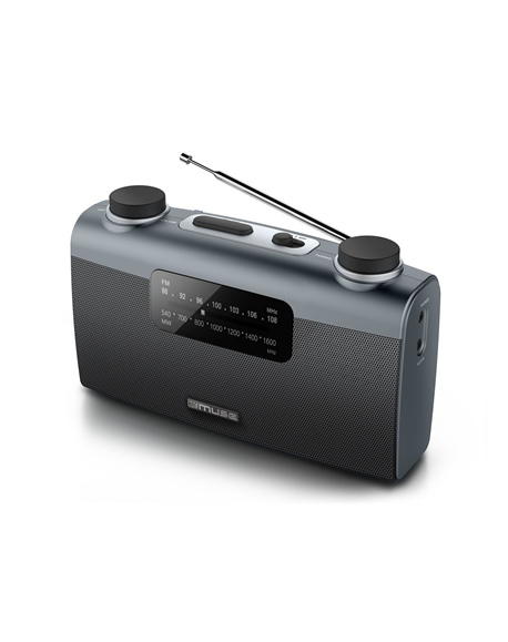 Muse Portable radio M-058R Black, AUX in