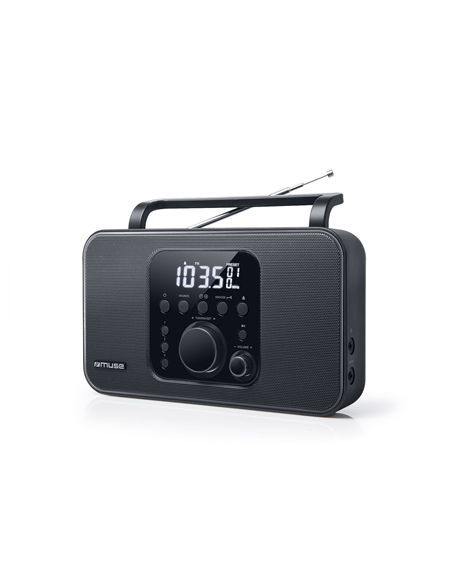 Muse Radio M-091R Black, AUX in, Alarm function