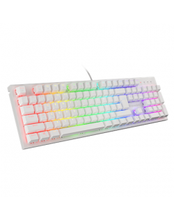 Genesis THOR 303 Gaming keyboard, RGB LED light, US, White, Wired, Brown Switch