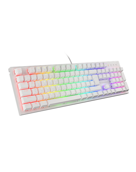 Genesis THOR 303 Gaming keyboard, RGB LED light, US, White, Wired, Brown Switch