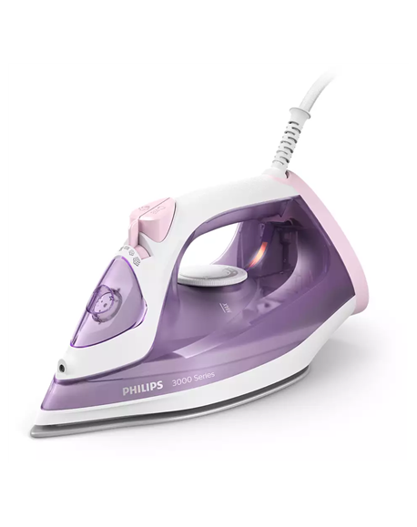 Philips DST3010/30 3000 Series Steam Iron, 2000 W, Water tank capacity 300 ml, Continuous steam 30 g/min, Purple/White