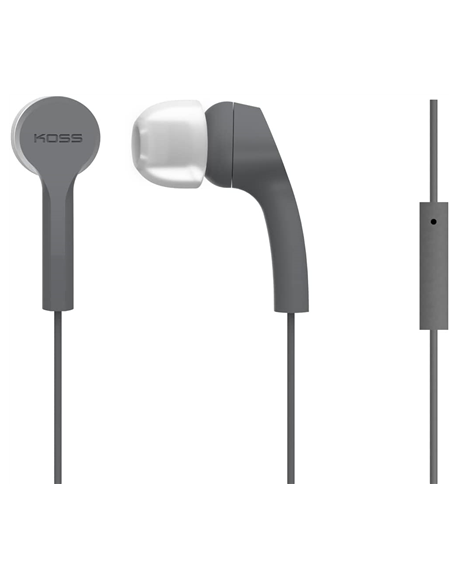 Koss Headphones KEB9iGRY Wired, In-ear, Microphone, Gray