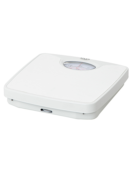 Adler Mechanical bathroom scale AD 8151w Maximum weight (capacity) 130 kg, Accuracy 1000 g, White