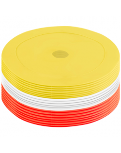 Pure2Improve Rubber Training Markers Red/White/Yellow