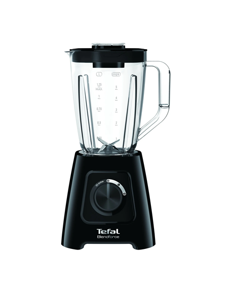 TEFAL Blender BL420838 BlendForce Tabletop, 600 W, Jar material Plastic, Jar capacity 1.25 L, Ice crushing, Black