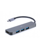 Cablexpert USB Type-C 2-in-1 multi-port adapter (Hub + HDMI) A-CM-COMBO2-01 0.09 m, Grey, USB Type-C