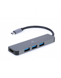 Cablexpert USB Type-C 2-in-1 multi-port adapter (Hub + HDMI) A-CM-COMBO2-01 0.09 m, Grey, USB Type-C