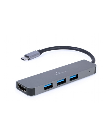 Cablexpert USB Type-C 2-in-1 multi-port adapter (Hub + HDMI) A-CM-COMBO2-01 0.09 m, Grey, USB Type-C