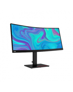 Lenovo ThinkVision T34w-20 34 ", VA, UHD, 21:9, 4 ms, 350 cd/m², Raven Black, Warranty 36 month(s), 3440 x 1440, 1 x HDMI 2.0, 1