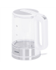 Mesko Kettle MS 1301w Electric, 1850 W, 1.7 L, Glass/Stainless steel, 360° rotational base, White