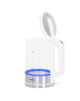 Mesko Kettle MS 1301w Electric, 1850 W, 1.7 L, Glass/Stainless steel, 360° rotational base, White