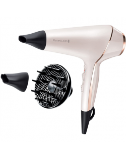 Remington Hair dryer ProLuxe AC9140 2400 W, Number of temperature settings 3, Ionic function, Diffuser nozzle, White/Gold/Black