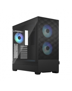 Fractal Design op Air RGB Black TG Clear Tint, ATX, mATX, Mini ITX, Power supply included No